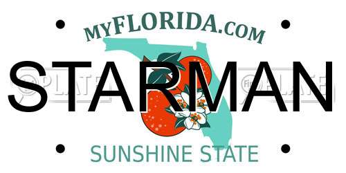 STARMAN Florida License Plate