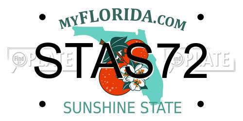 STAS72 Florida License Plate
