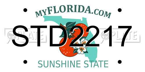 STD2217 Florida License Plate
