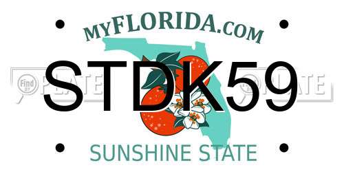 STDK59 Florida License Plate