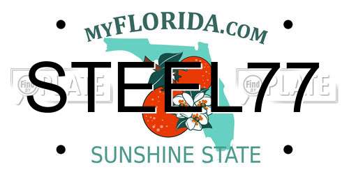 STEEL77 Florida License Plate