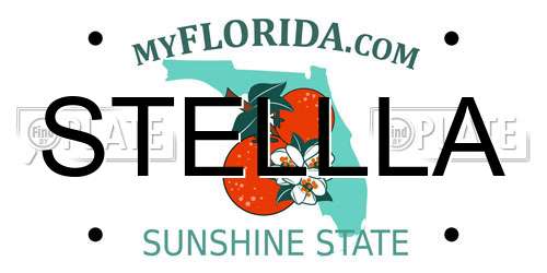STELLLA Florida License Plate
