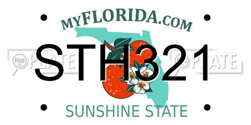 STH321 Florida License Plate