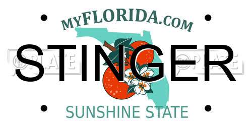 STINGER Florida License Plate