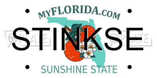 STINKSE Florida License Plate