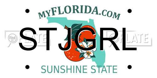 STJGRL Florida License Plate