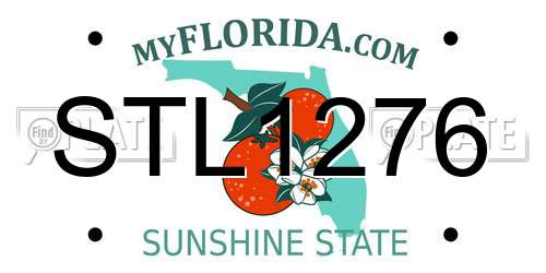 STL1276 Florida License Plate