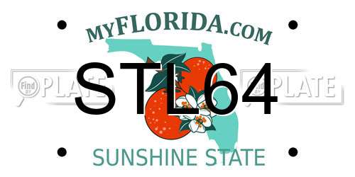 STL64 Florida License Plate