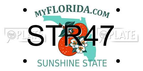 STR47 Florida License Plate