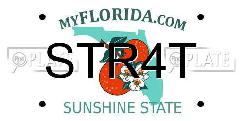 STR4T Florida License Plate