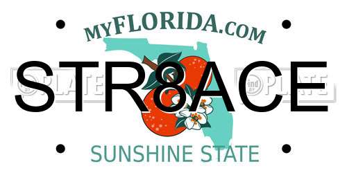 STR8ACE Florida License Plate