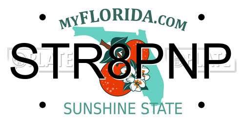 STR8PNP Florida License Plate