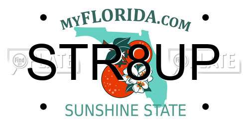 STR8UP Florida License Plate