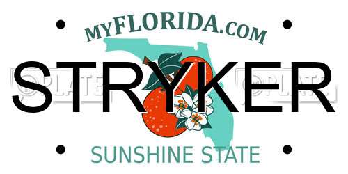 STRYKER Florida License Plate