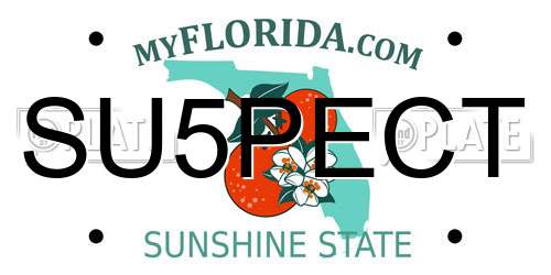 SU5PECT Florida License Plate