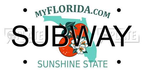 SUBWAY Florida License Plate