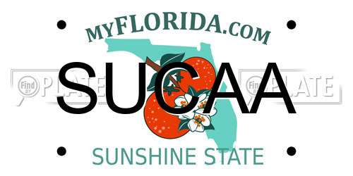 SUCAA Florida License Plate