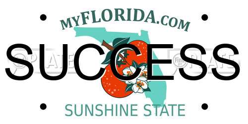 SUCCESS Florida License Plate