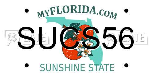 SUCS56 Florida License Plate