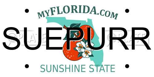 SUEPURR Florida License Plate