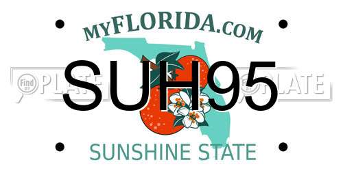 SUH95 Florida License Plate