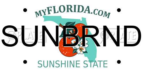 SUNBRND Florida License Plate