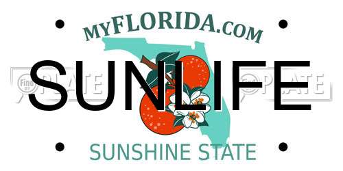 SUNLIFE Florida License Plate