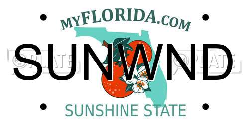 SUNWND Florida License Plate