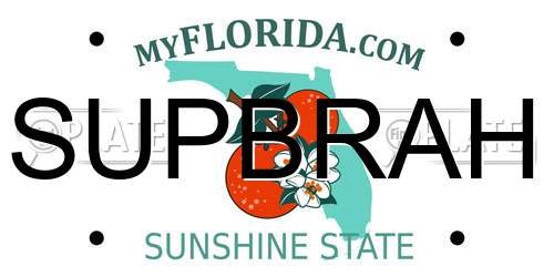 SUPBRAH Florida License Plate