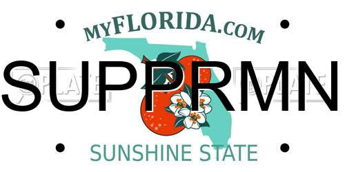 SUPPRMN Florida License Plate