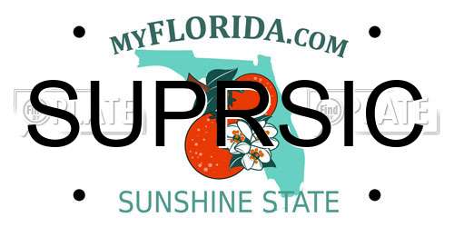 SUPRSIC Florida License Plate