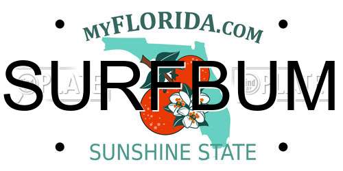SURFBUM Florida License Plate
