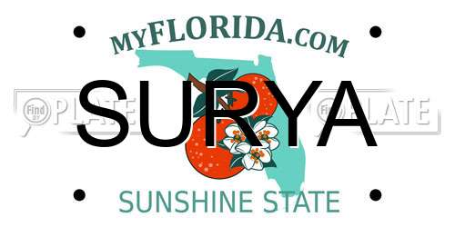 SURYA Florida License Plate