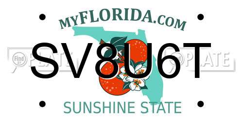 SV8U6T Florida License Plate