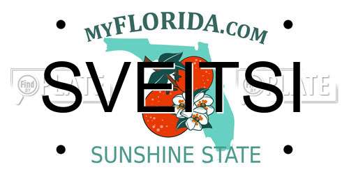 SVEITSI Florida License Plate