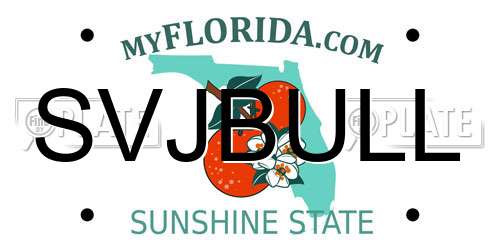 SVJBULL Florida License Plate