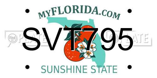 SVT795 Florida License Plate