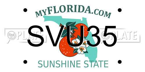 SVU35 Florida License Plate