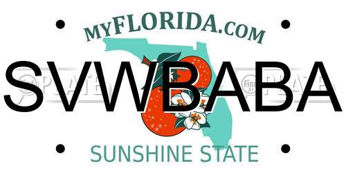 SVWBABA Florida License Plate