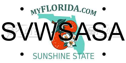 SVWSASA Florida License Plate