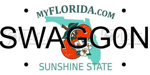 SWAGG0N Florida License Plate