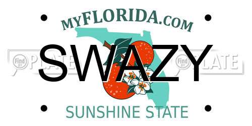 SWAZY Florida License Plate