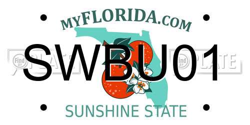 SWBU01 Florida License Plate
