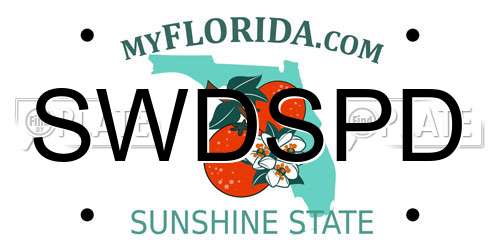 SWDSPD Florida License Plate