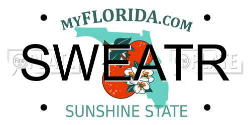 SWEATR Florida License Plate