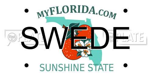 SWEDE Florida License Plate