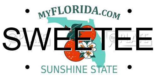 SWEETEE Florida License Plate