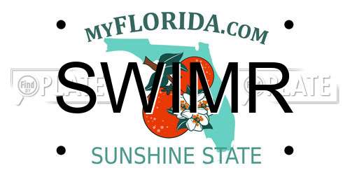 SWIMR Florida License Plate