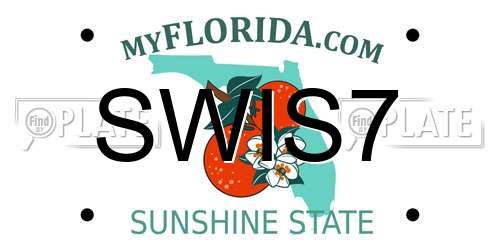 SWIS7 Florida License Plate