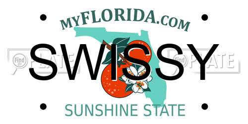 SWISSY Florida License Plate